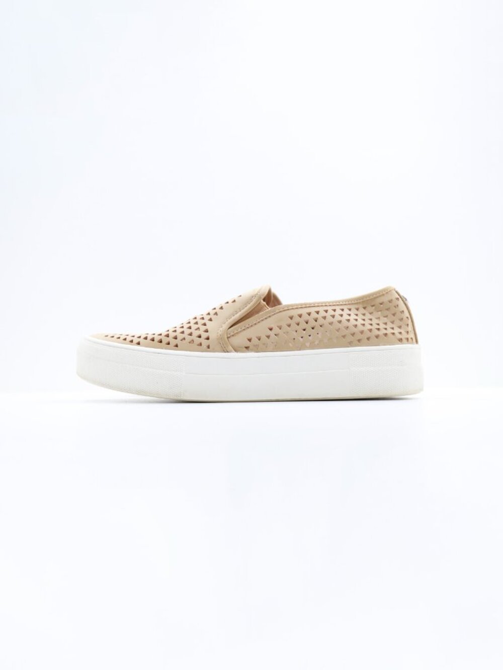 Steve Madden Gal Tan Leather Platform Slip On Sneakers - 8.5
